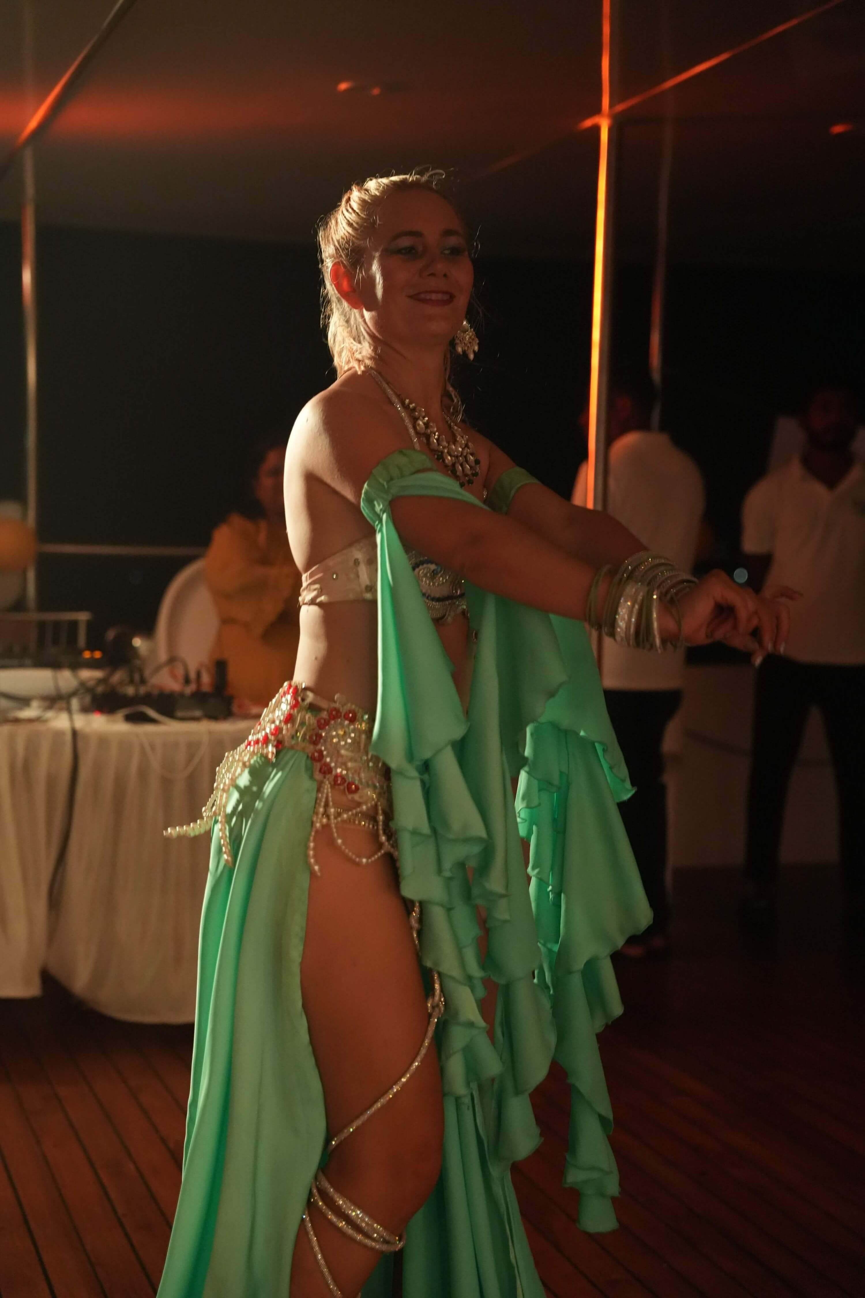 Professional dancer performing at a yacht birthday party in Goa