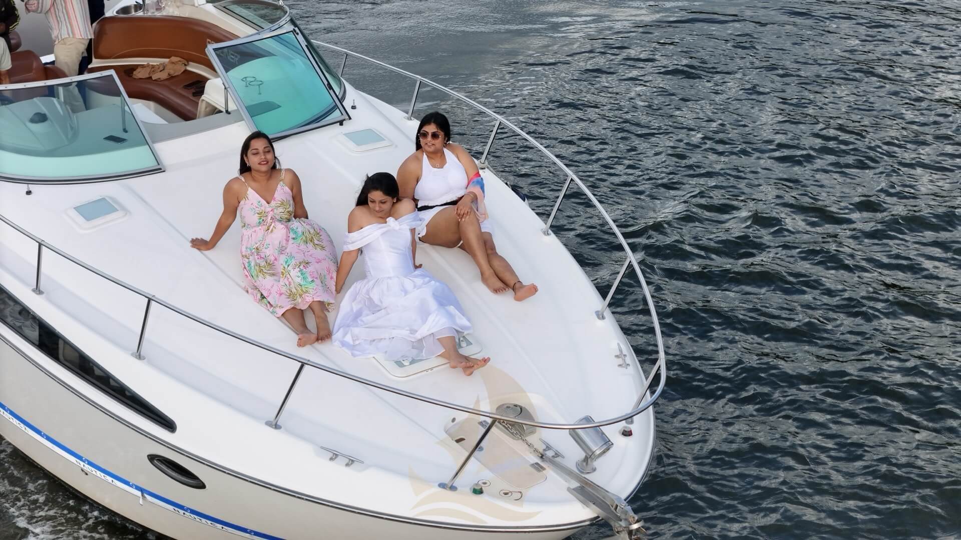 Majesty yacht from above, Arabian Sea